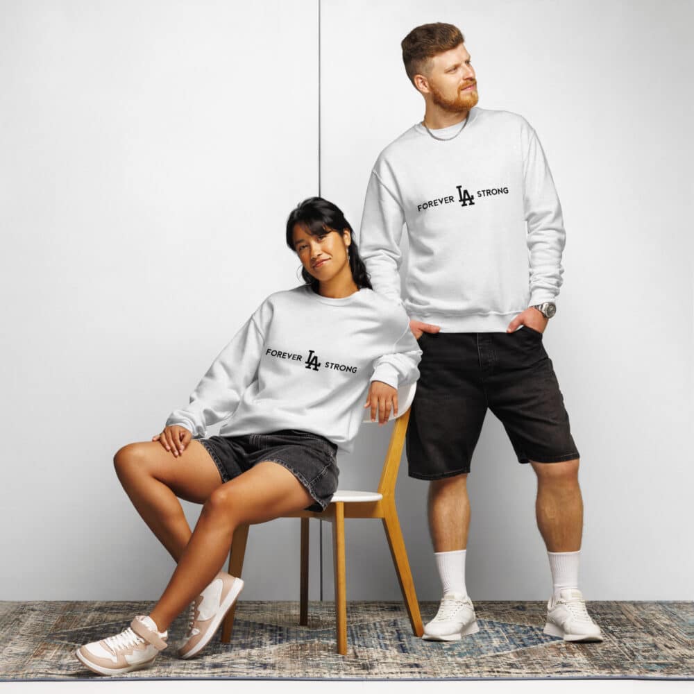 Unisex Forever LA Strong Sweatshirt Black Font