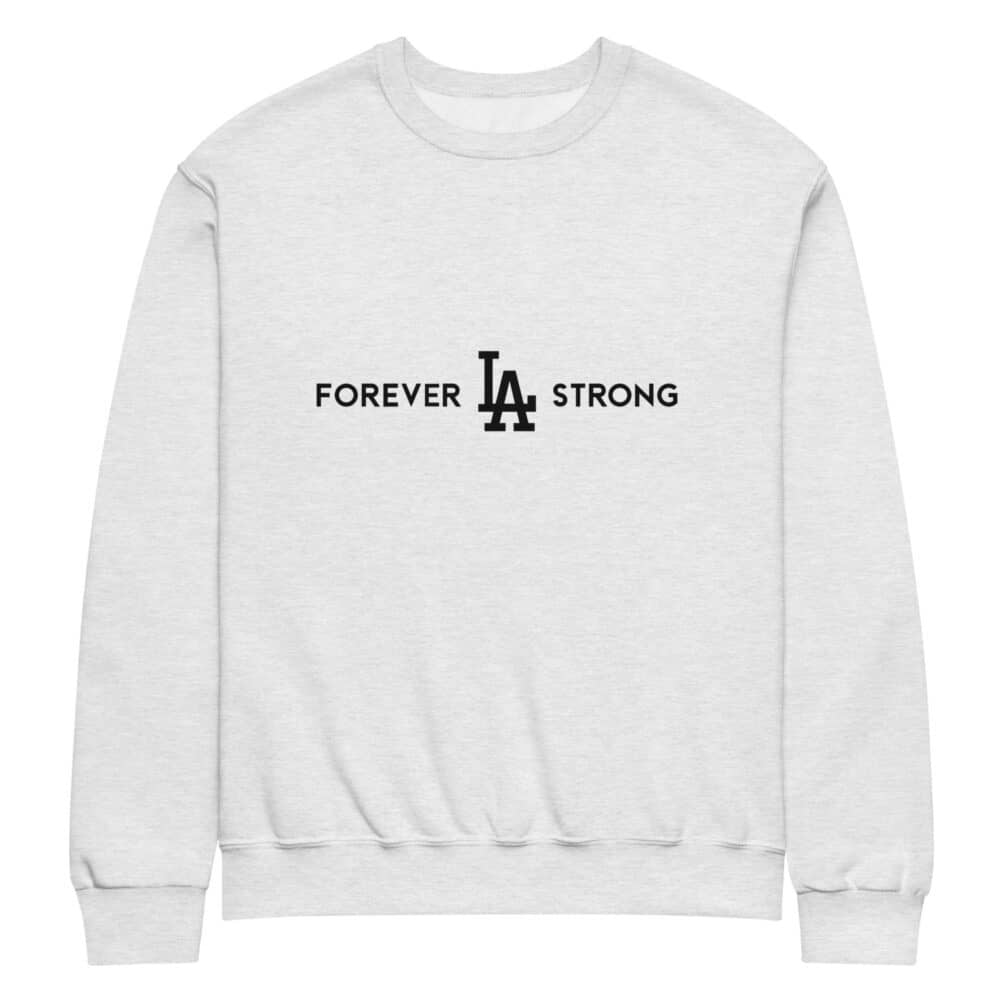 Unisex Forever LA Strong Sweatshirt Black Font - Image 5