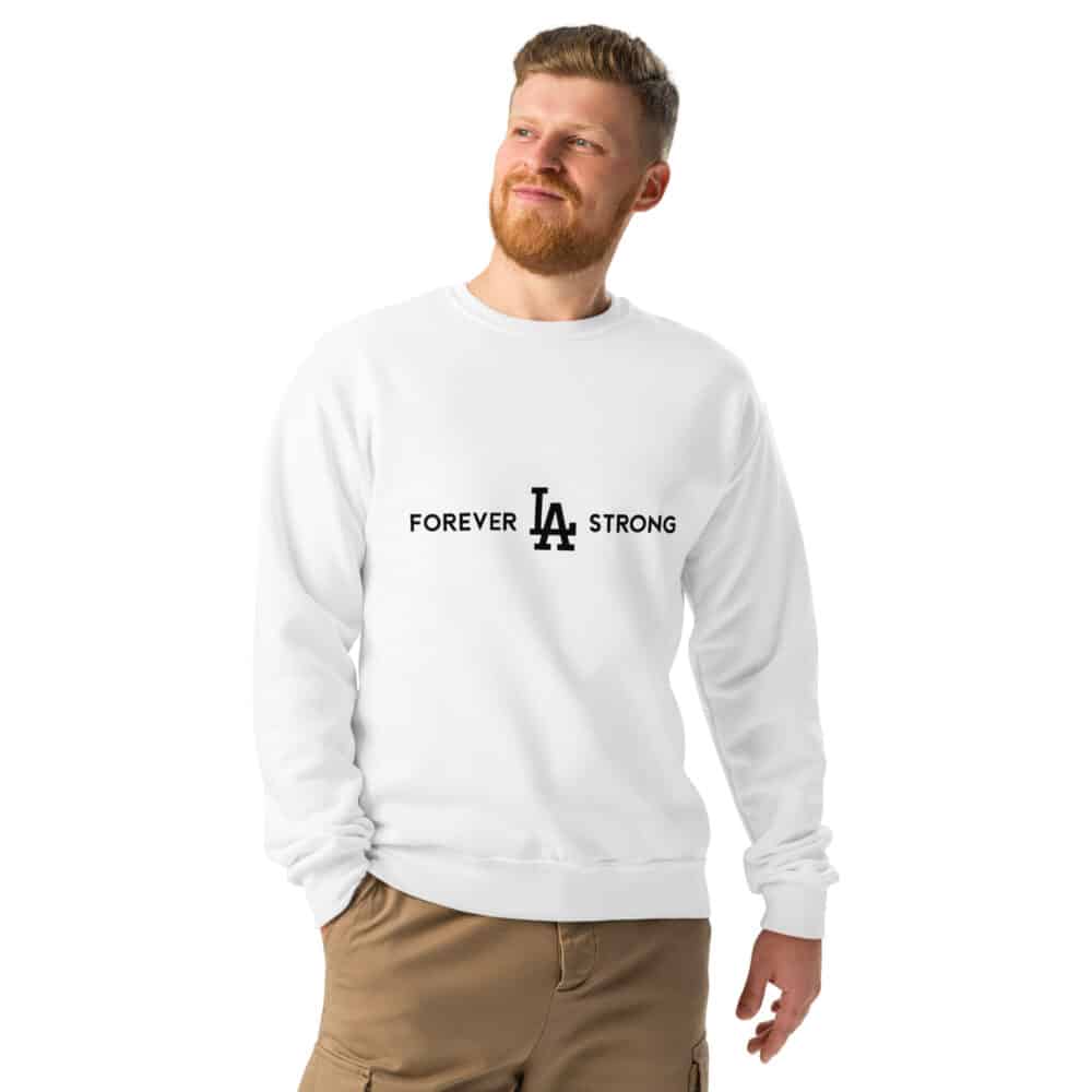 Unisex Forever LA Strong Sweatshirt Black Font - Image 4