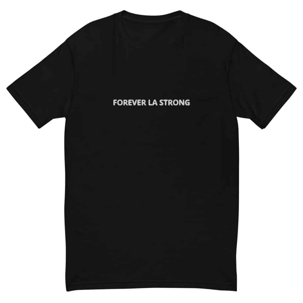 Men's Forever LA Strong Embroidered Fitted Short Sleeve T-shirt - Image 4