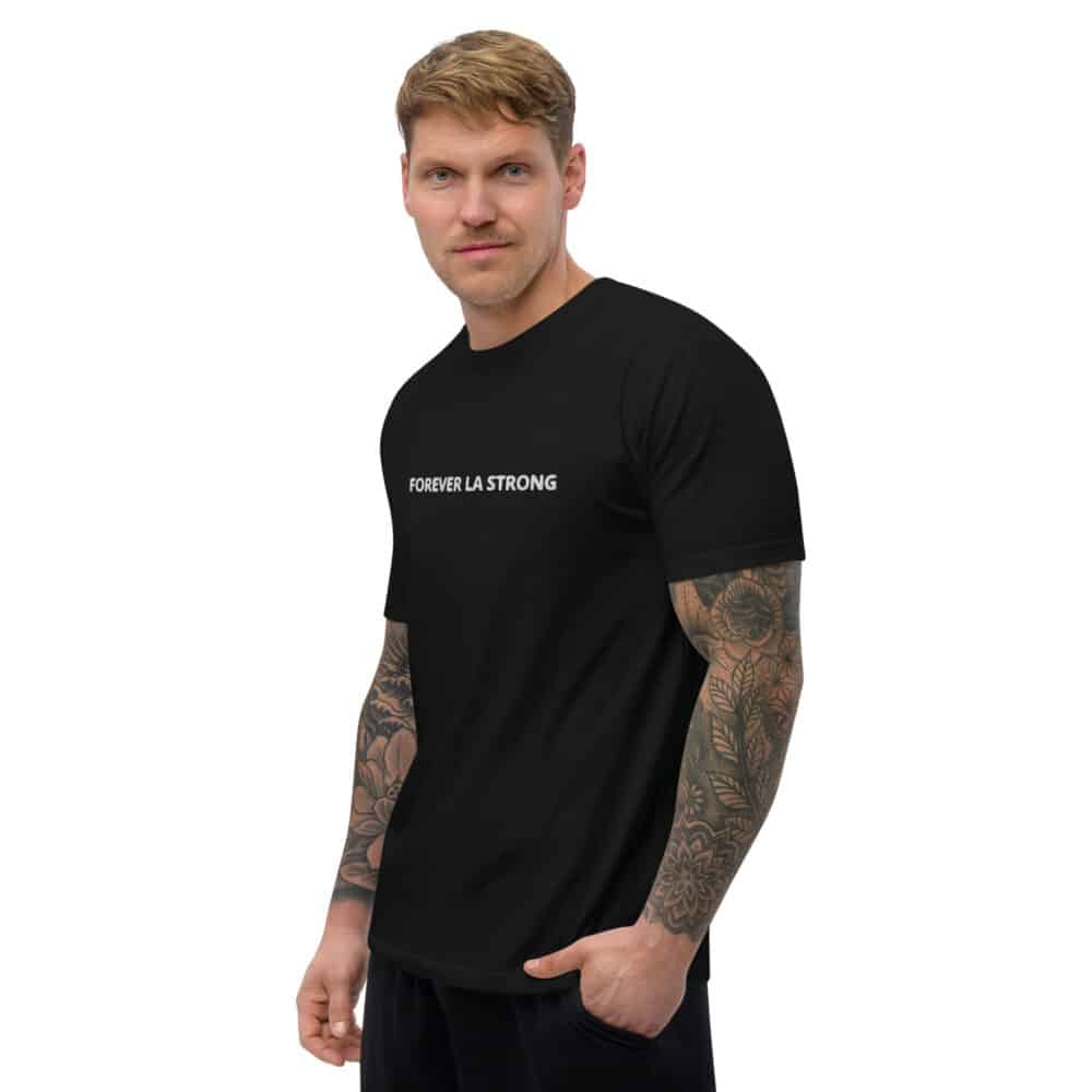 Men's Forever LA Strong Embroidered Fitted Short Sleeve T-shirt