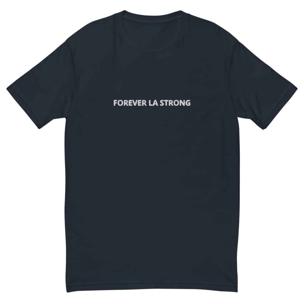 Men's Forever LA Strong Embroidered Fitted Short Sleeve T-shirt - Image 5