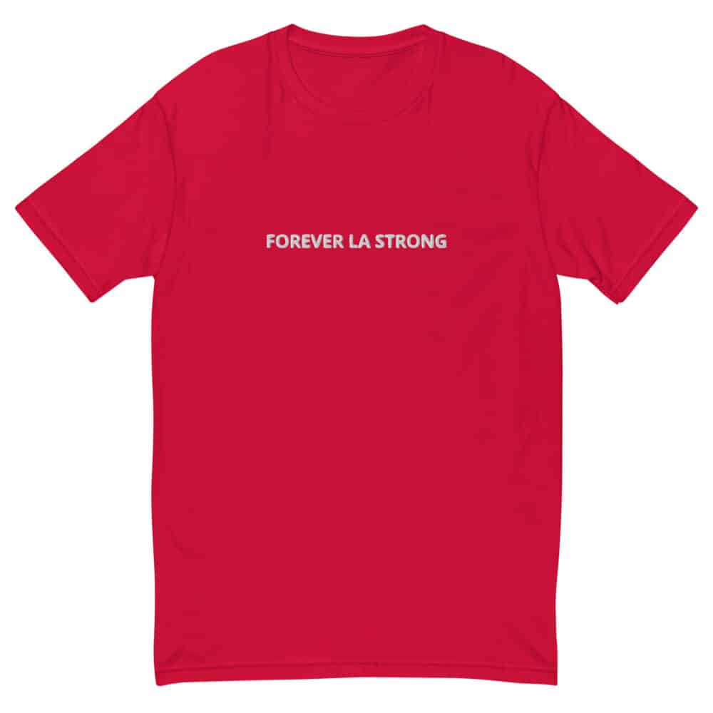 Men's Forever LA Strong Embroidered Fitted Short Sleeve T-shirt - Image 6