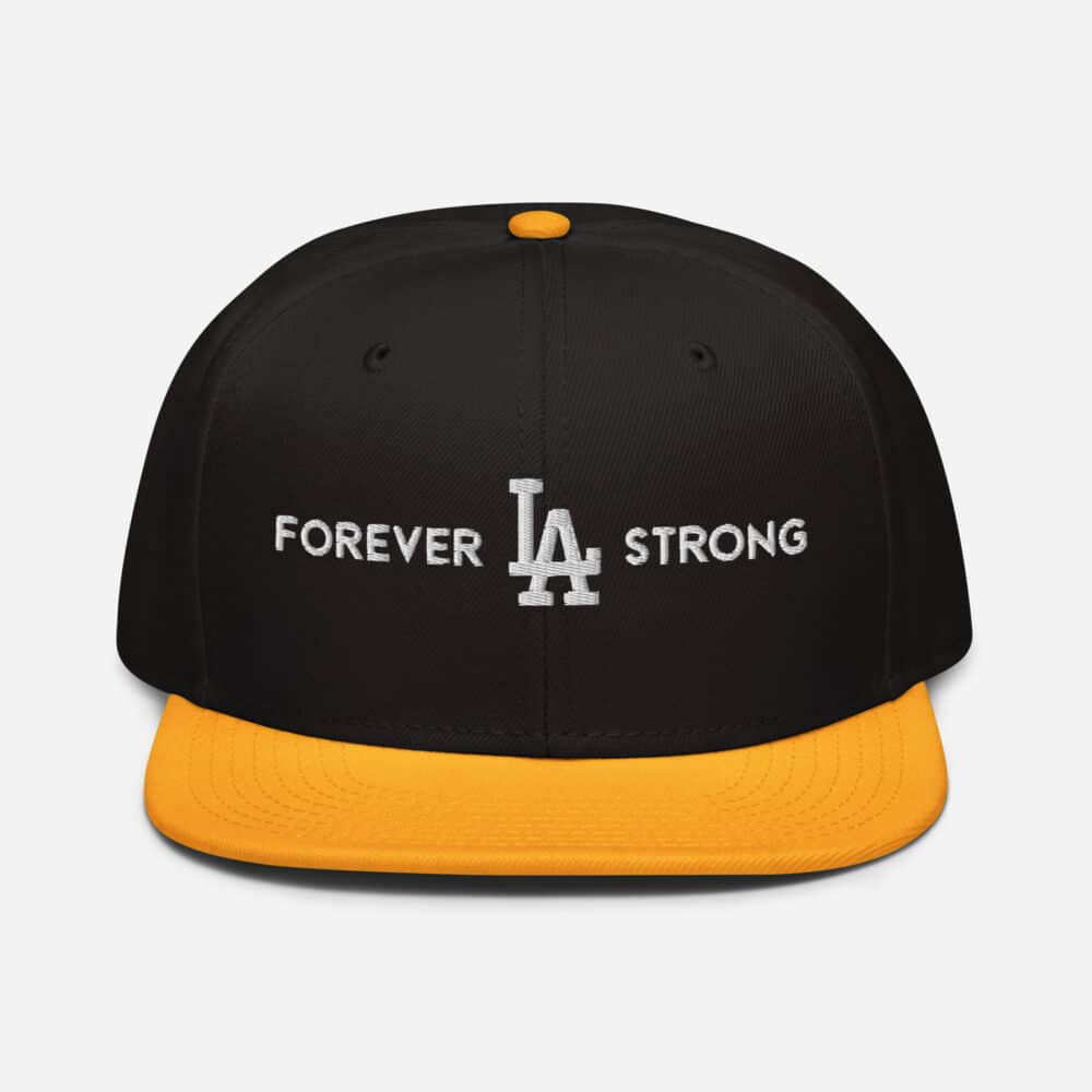 Forever LA Strong Snapback Hat Embroidered White Text - Image 10