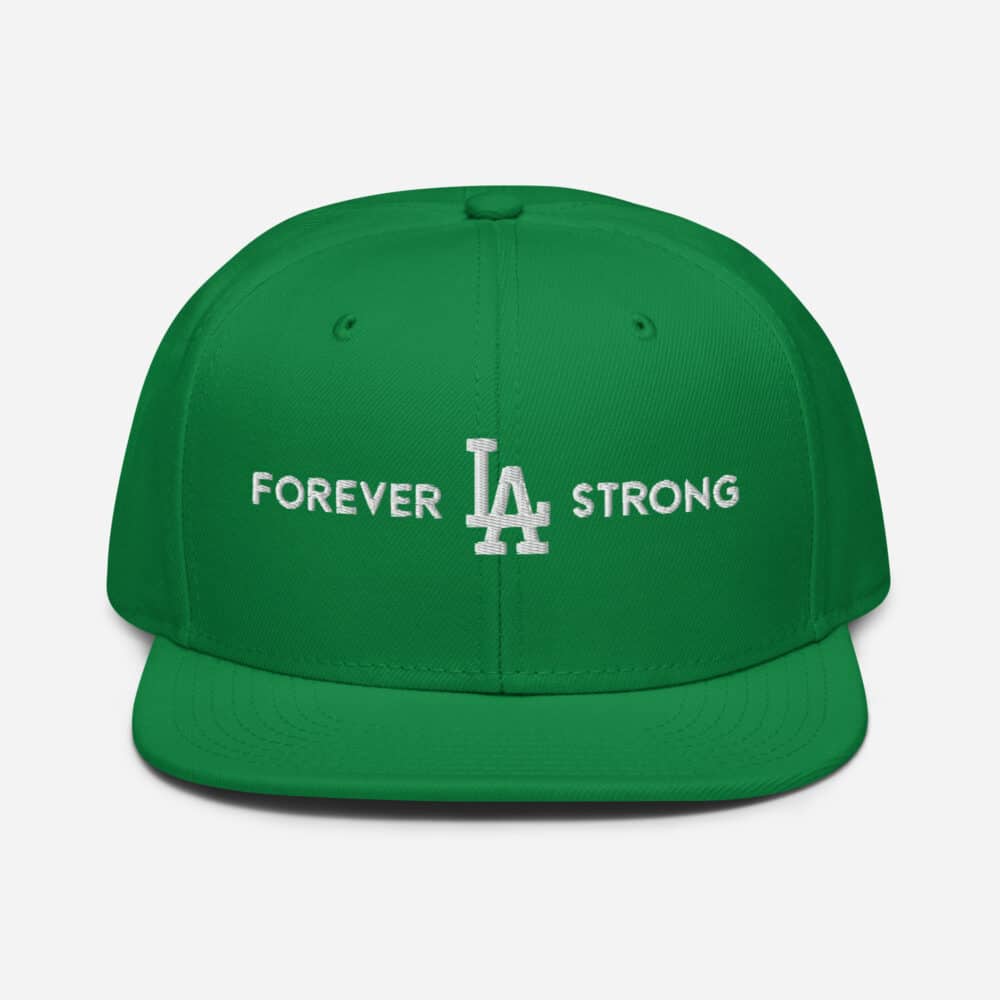 Forever LA Strong Snapback Hat Embroidered White Text - Image 11