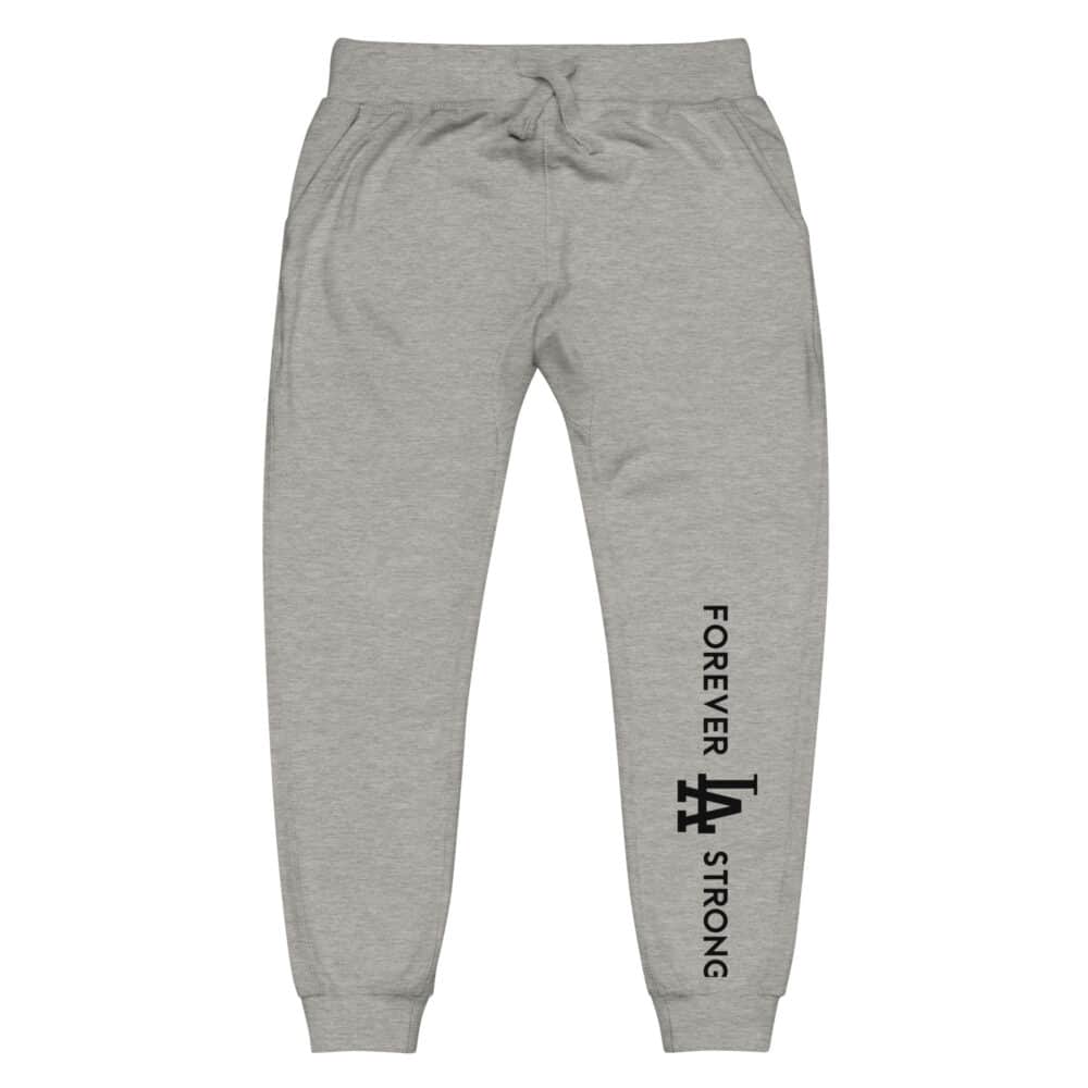 Unisex Forever LA Strong fleece sweatpants Black Text - Image 6