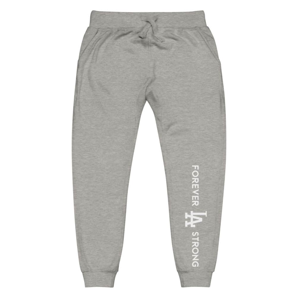 Unisex Forever LA Strong fleece sweatpants White Text - Image 10