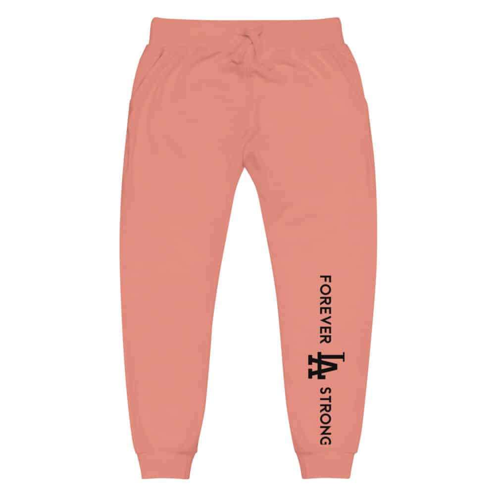 Unisex Forever LA Strong fleece sweatpants Black Text - Image 21