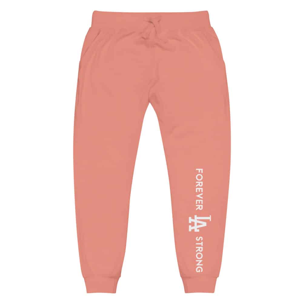 Unisex Forever LA Strong fleece sweatpants White Text - Image 13