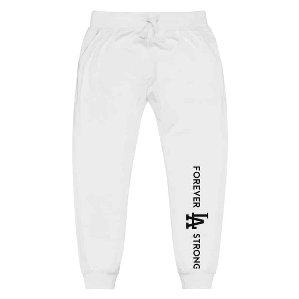 Unisex Forever LA Strong fleece sweatpants Black Text - Image 17