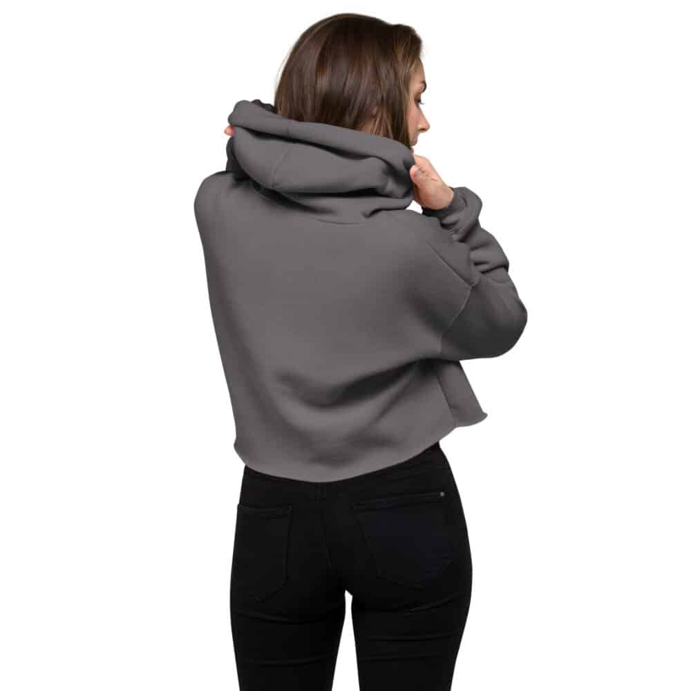 Women's Forever LA Strong Crop Hoodie Black Text - Image 4