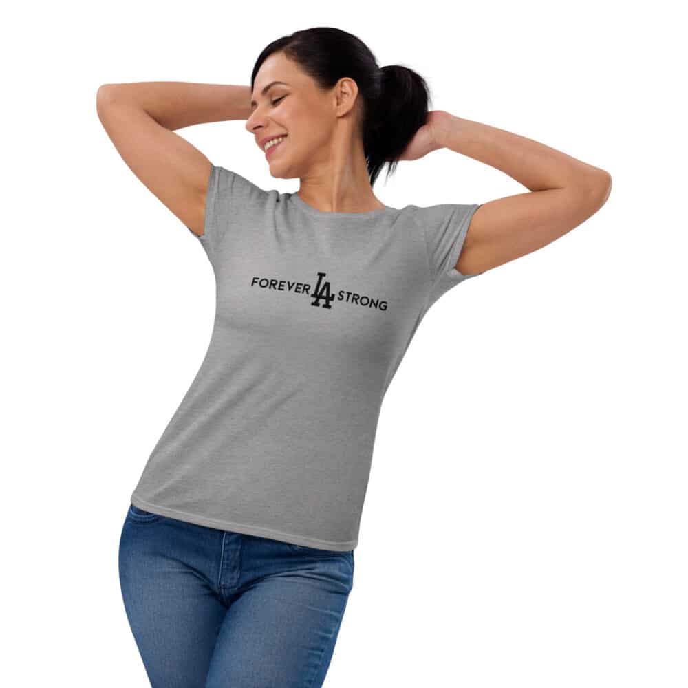 Women's Forever LA Strong T-Shirt Black Text - Image 3