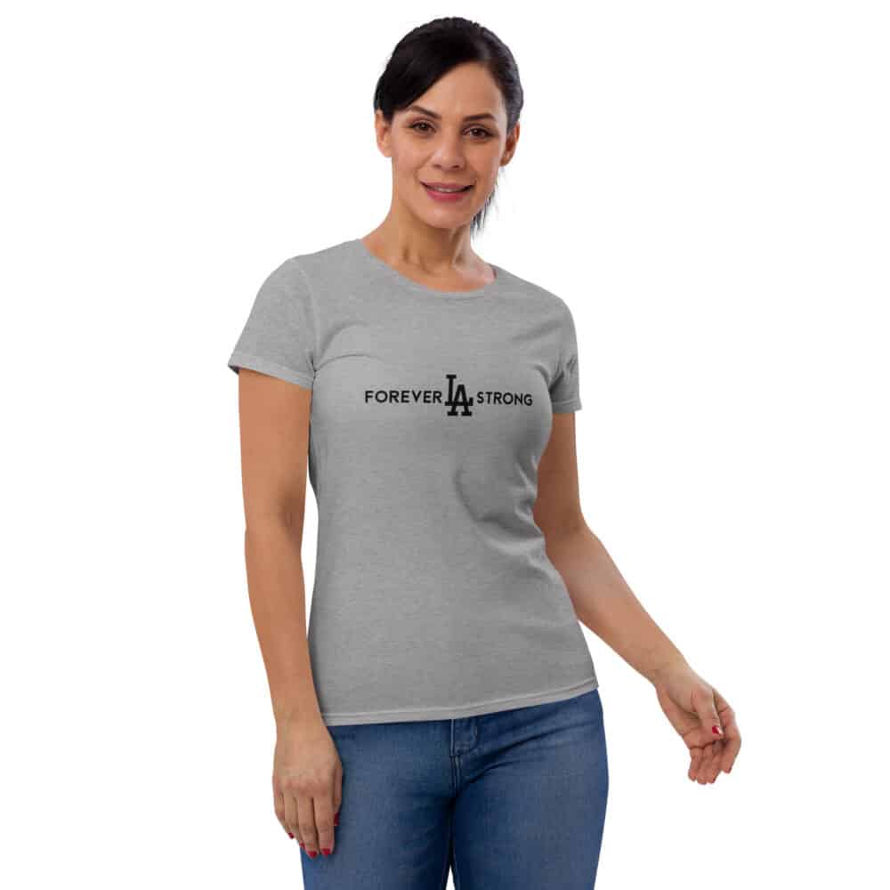 Women's Forever LA Strong T-Shirt Black Text - Image 2