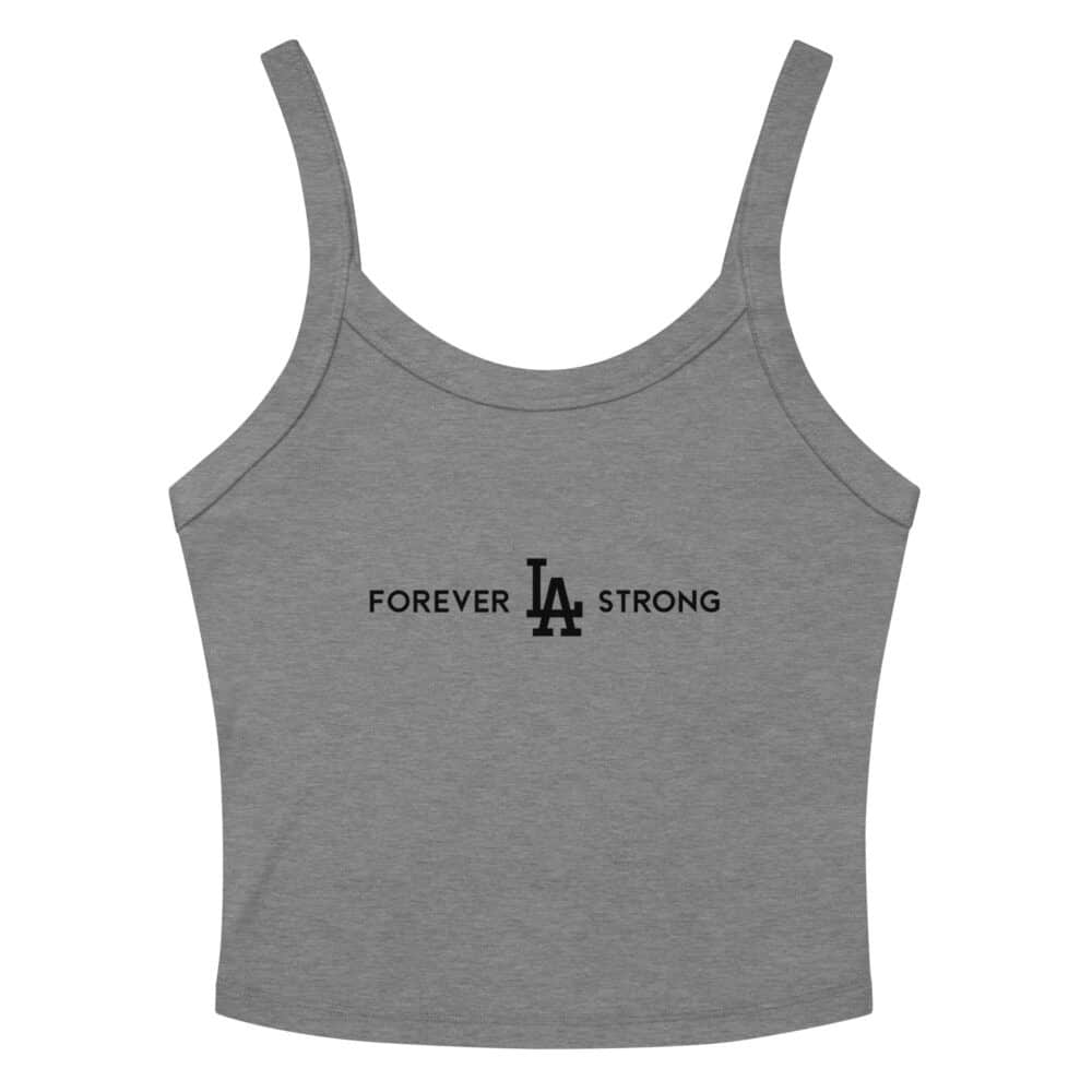 Women’s  Forever LA Strong Tank Top Black Text - Image 7