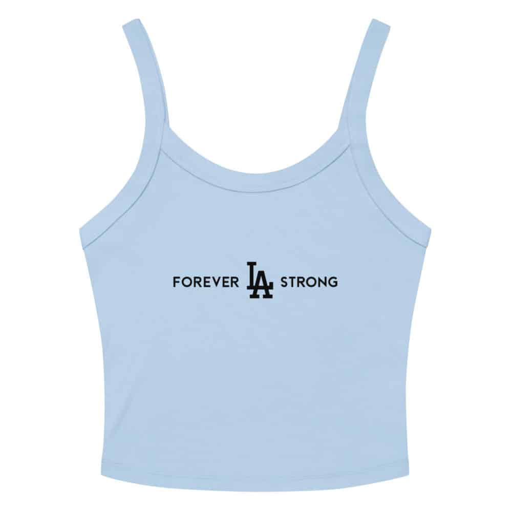 Women’s  Forever LA Strong Tank Top Black Text - Image 4