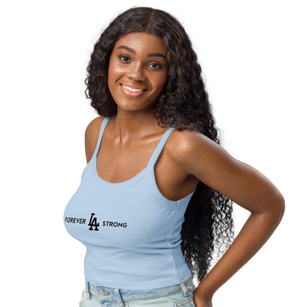 Women’s  Forever LA Strong Tank Top Black Text