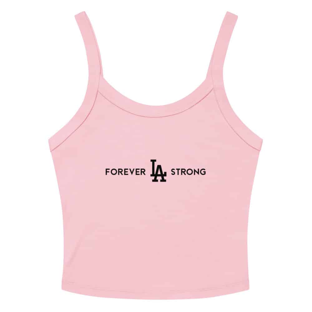 Women’s  Forever LA Strong Tank Top Black Text - Image 5