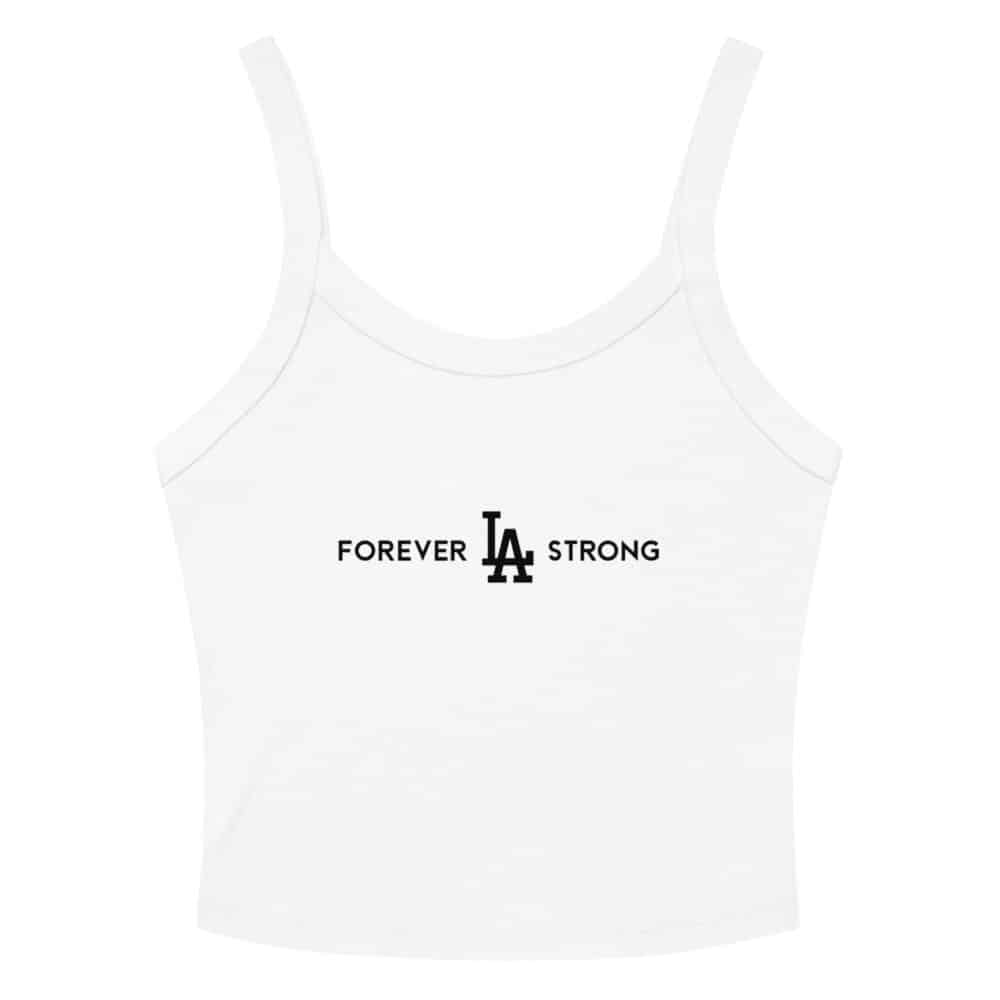 Women’s  Forever LA Strong Tank Top Black Text - Image 6